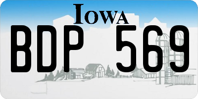 IA license plate BDP569