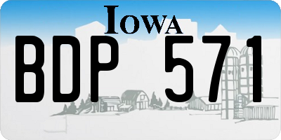 IA license plate BDP571