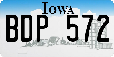IA license plate BDP572