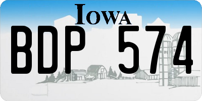 IA license plate BDP574