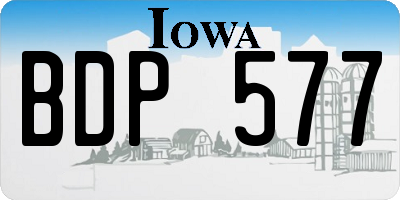 IA license plate BDP577