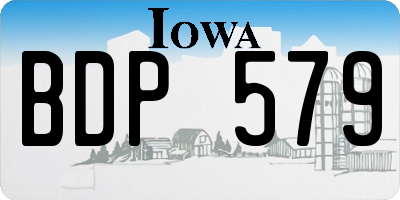 IA license plate BDP579