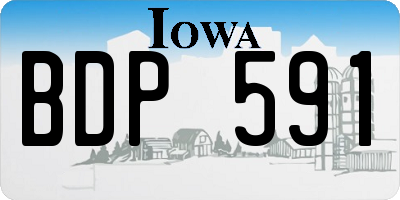 IA license plate BDP591