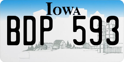 IA license plate BDP593