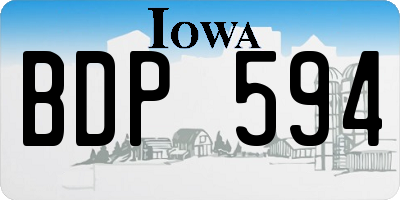 IA license plate BDP594