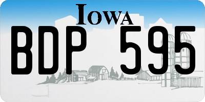 IA license plate BDP595
