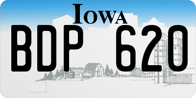 IA license plate BDP620