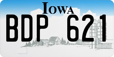 IA license plate BDP621