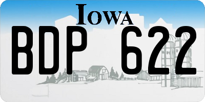 IA license plate BDP622
