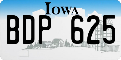 IA license plate BDP625