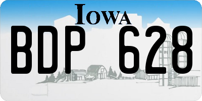 IA license plate BDP628
