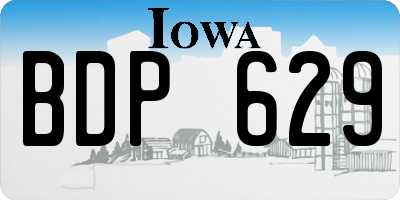 IA license plate BDP629