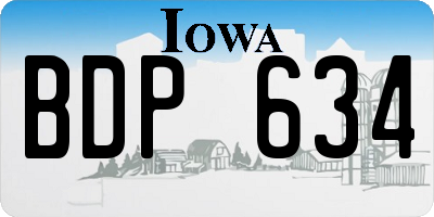 IA license plate BDP634