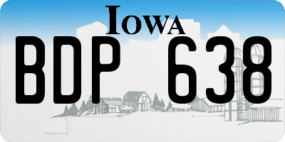 IA license plate BDP638
