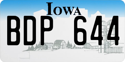 IA license plate BDP644