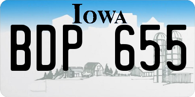 IA license plate BDP655