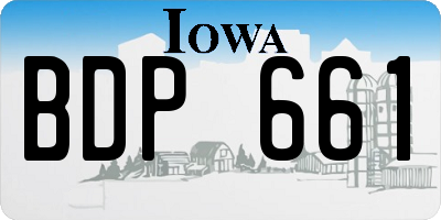 IA license plate BDP661