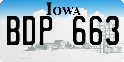 IA license plate BDP663