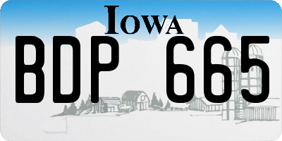 IA license plate BDP665