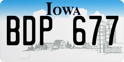 IA license plate BDP677
