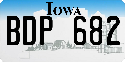 IA license plate BDP682