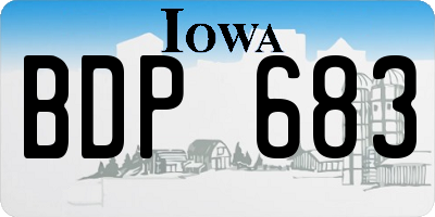IA license plate BDP683