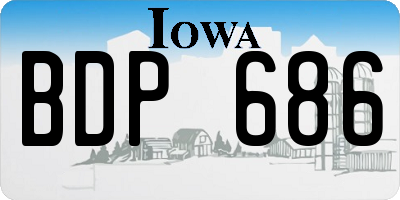 IA license plate BDP686