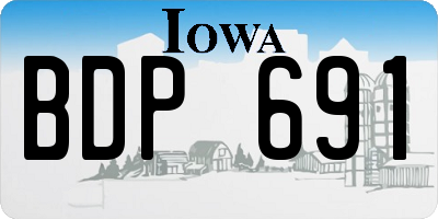 IA license plate BDP691