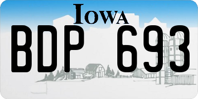 IA license plate BDP693
