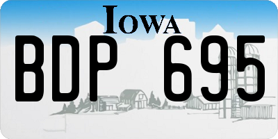 IA license plate BDP695