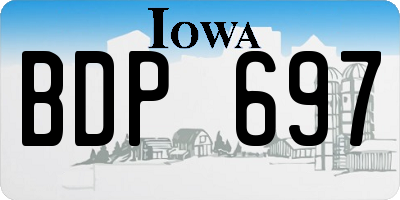 IA license plate BDP697