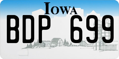 IA license plate BDP699