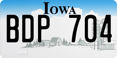 IA license plate BDP704