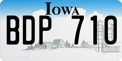 IA license plate BDP710