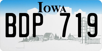 IA license plate BDP719