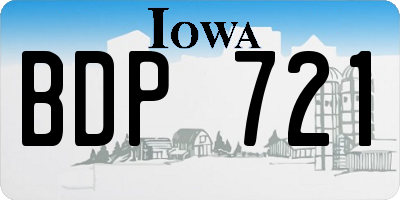 IA license plate BDP721