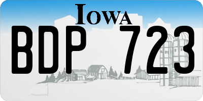 IA license plate BDP723
