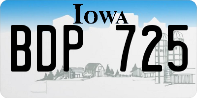 IA license plate BDP725