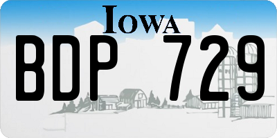 IA license plate BDP729
