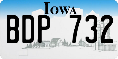 IA license plate BDP732