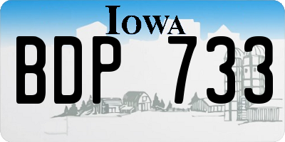 IA license plate BDP733