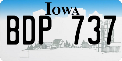 IA license plate BDP737