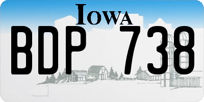 IA license plate BDP738