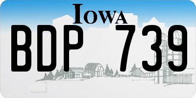 IA license plate BDP739