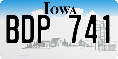 IA license plate BDP741