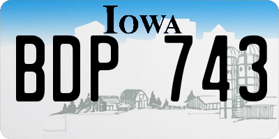 IA license plate BDP743