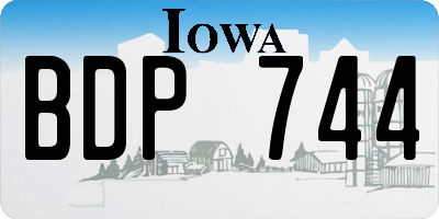 IA license plate BDP744