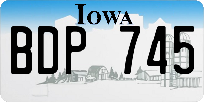 IA license plate BDP745