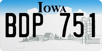 IA license plate BDP751