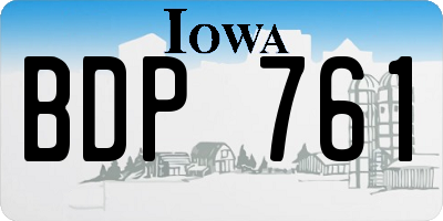 IA license plate BDP761